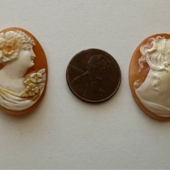 Real carved loose Cameos shell - Picture 2 of 2